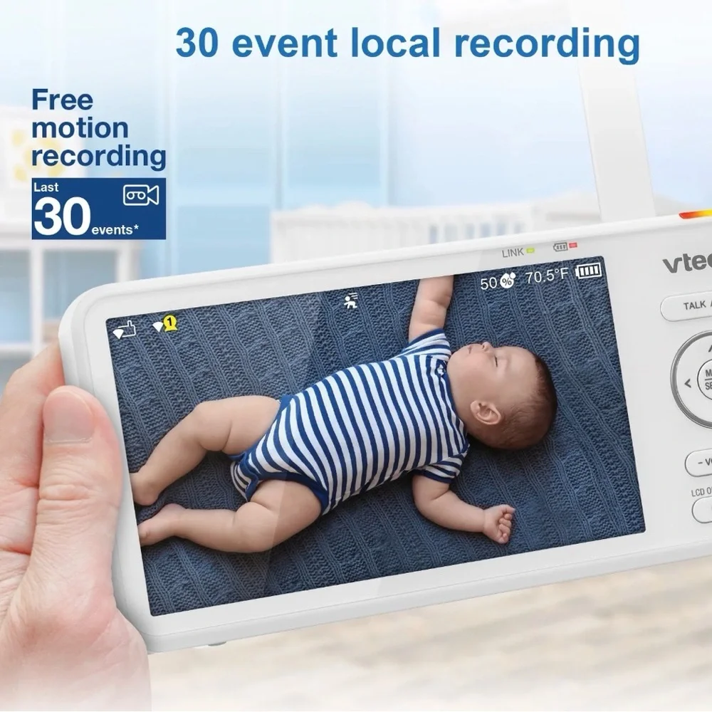 Brand New VTech White Over-the-Crib Smart HD Video Monitor WiFi, and nightlight